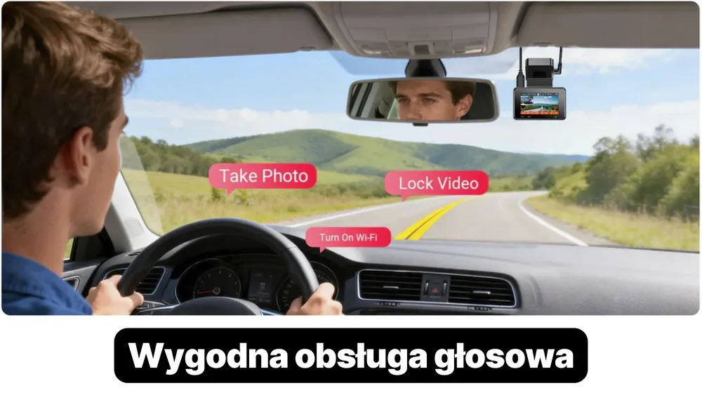kamera samochodowa z obsługą głosem